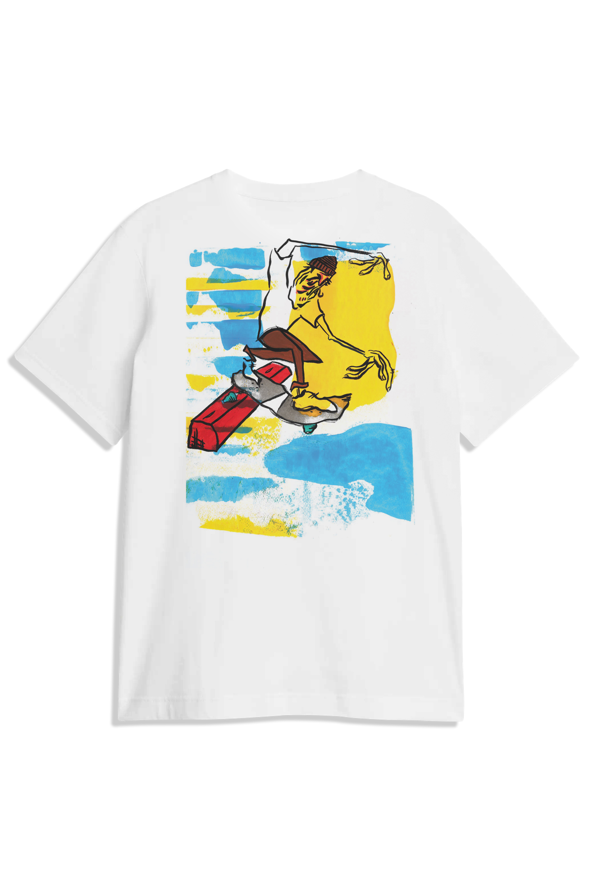Red Curb S/S Tee - White
