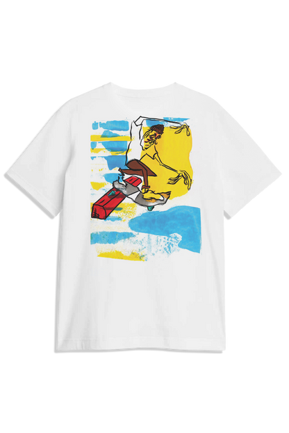 Red Curb S/S Tee - White