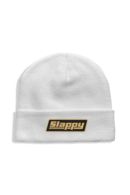 Og Logo Roll Up Beanie - White